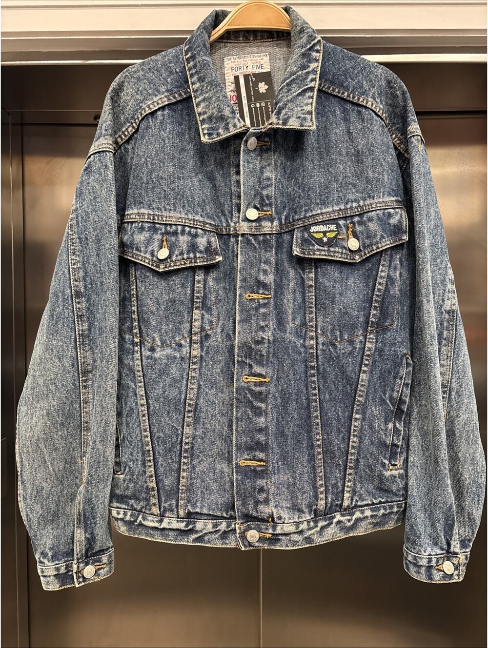 JORDACHE Denim Jean Jacket Coat (Size: L) Vintage Baggy 90’s